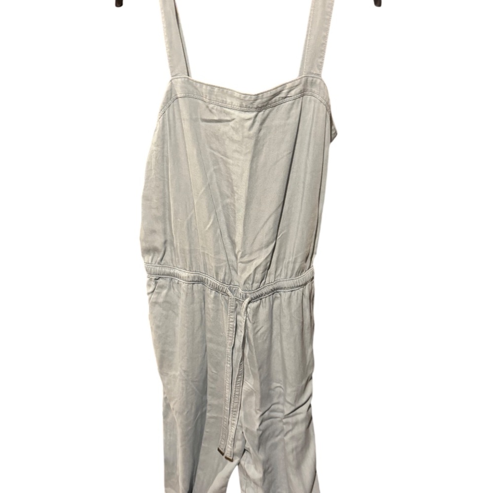 LOFT Light Blue Chambray Jumpsuit